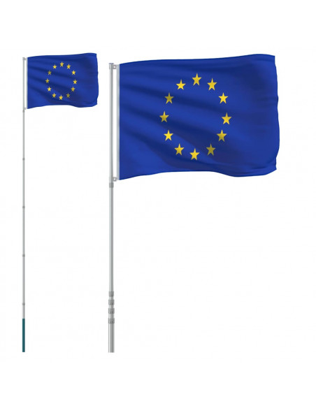 Asta e Bandiera Europa 5,55 m Alluminio