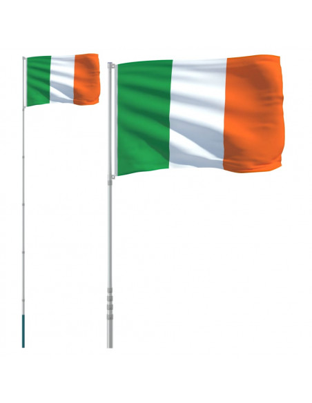 Asta e Bandiera Irlanda 5,55 m Alluminio