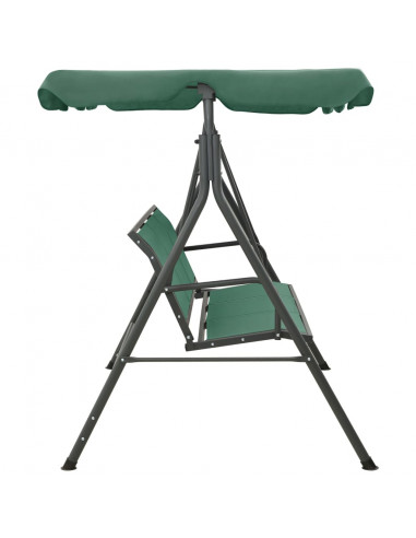 Panca a Dondolo da Giardino Verde 170 cm Textilene e Acciaio