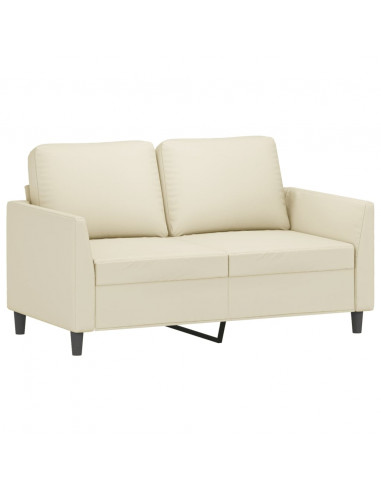 Set di Divani 3 pz con Cuscini crema in Similpelle