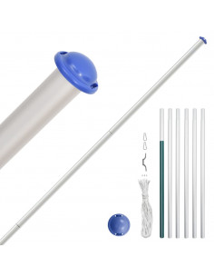 Asta e Bandiera Polonia 6,08 m Alluminio 2