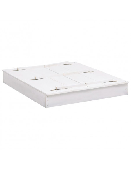Sabbiera in Legno di Abete Bianca 95x90x15 cm