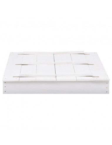 Sabbiera in Legno di Abete Bianca 95x90x15 cm