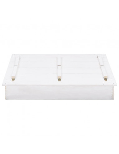 Sabbiera in Legno di Abete Bianca 95x90x15 cm