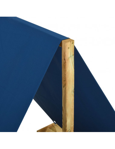 Sabbiera con Tetto 160x100x133 cm Legno di Pino Impregnato