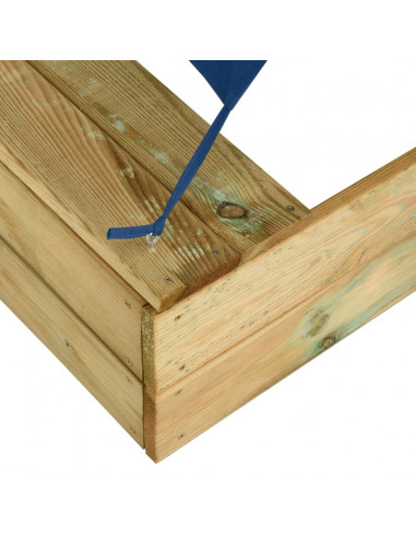 Sabbiera con Tetto 160x100x133 cm Legno di Pino Impregnato