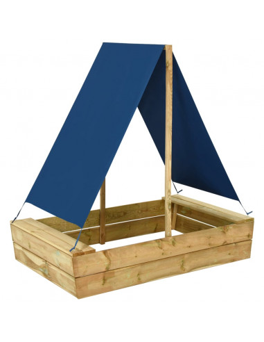 Sabbiera con Tetto 80x60x97,5 cm Legno di Pino Impregnato