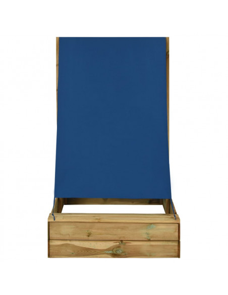 Sabbiera con Tetto 80x60x97,5 cm Legno di Pino Impregnato