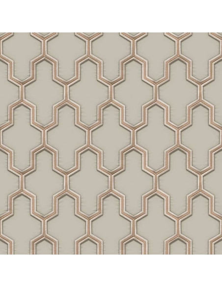 DUTCH WALLCOVERINGS Carta da Parati Geometric Oro e Verde
