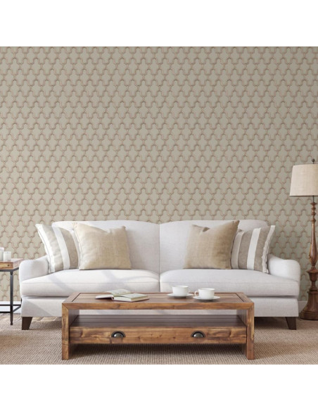 DUTCH WALLCOVERINGS Carta da Parati Geometric Oro e Verde