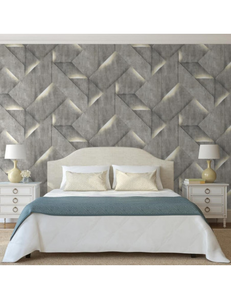 DUTCH WALLCOVERINGS Carta da Parati Onyx Grigio Scuro