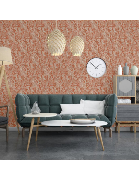 DUTCH WALLCOVERINGS Carta da Parati Mae Arancione e Beige
