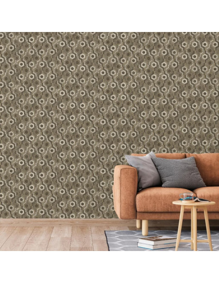 DUTCH WALLCOVERINGS Carta da Parati Galactic Marrone e Bianco