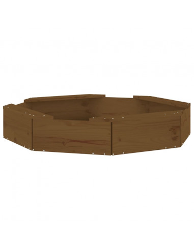 Sabbiera con Sedute Miele Ottagonale in Legno Massello di Pino