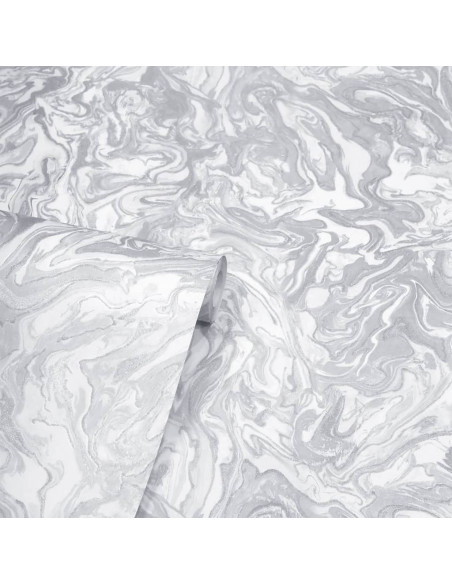DUTCH WALLCOVERINGS Carta da Parati Liquid Marble Grigio