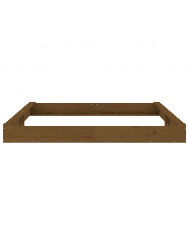 Sabbiera con Sedute Miele Quadrata in Legno Massello di Pino