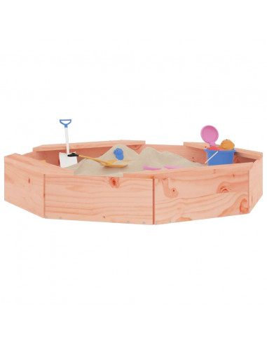 Sabbiera con Sedute Ottagonale in Legno Massello di Douglas