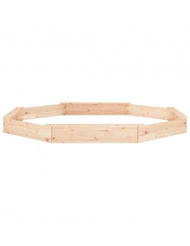 Sabbiera con Sedute Ottagonale in Legno Massello di Pino