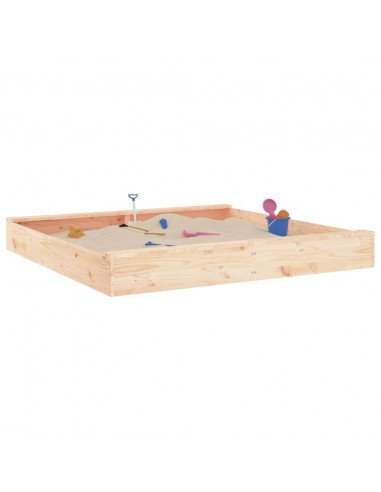 Sabbiera con Sedute Quadrata in Legno Massello di Pino