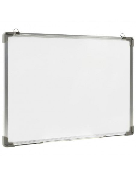 Lavagna Magnetica Bianca Cancellabile a Secco 90x60 cm Acciaio
