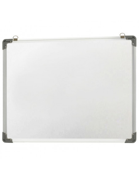 Lavagna Magnetica Bianca Cancellabile a Secco 90x60 cm Acciaio