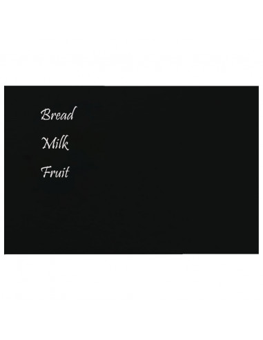 Lavagna Magnetica a Parete Nera 40x30 cm Vetro Temperato