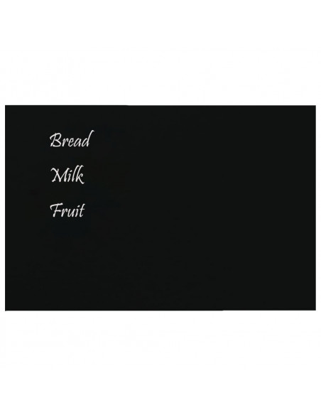 Lavagna Magnetica a Parete Nera 40x30 cm Vetro Temperato