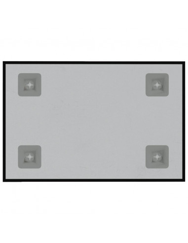 Lavagna Magnetica a Parete Nera 40x30 cm Vetro Temperato