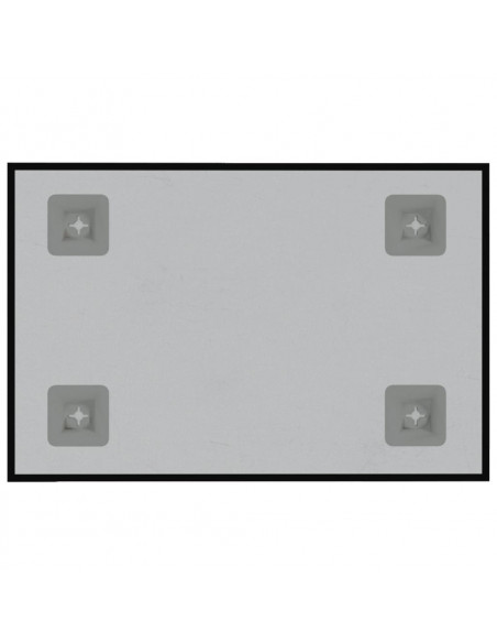 Lavagna Magnetica a Parete Nera 40x30 cm Vetro Temperato