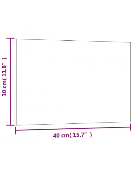 Lavagna Magnetica a Parete Nera 40x30 cm Vetro Temperato