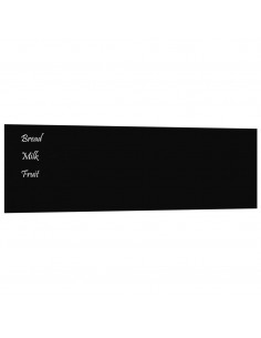 Lavagna Magnetica a Parete Nera 100x30 cm Vetro Temperato 2