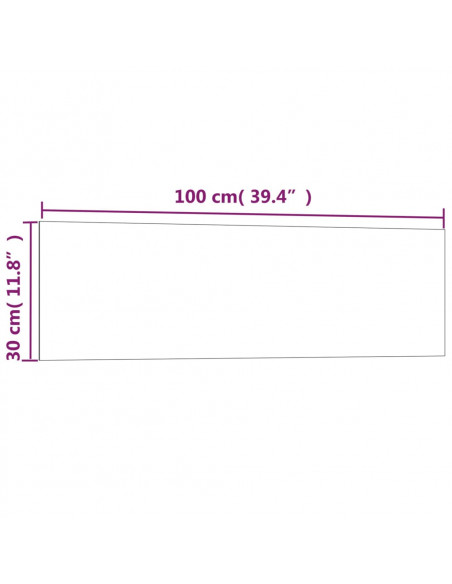 Lavagna Magnetica a Parete Nera 100x30 cm Vetro Temperato