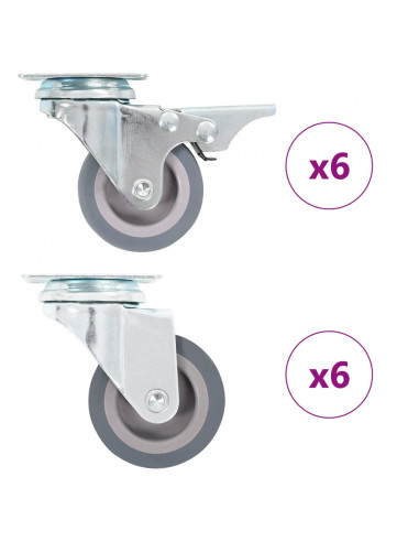 Ruote Girevoli 12 pz 50 mm