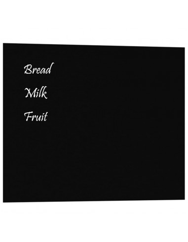 Lavagna Magnetica a Parete Nera 50x40 cm Vetro Temperato