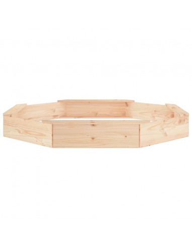 Sabbiera con Sedute Ottagonale in Legno Massello di Pino