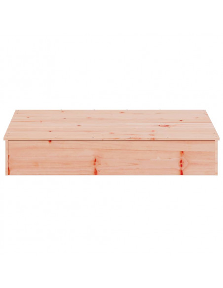 Sabbiera con Copertura 111x111x19,5 cm Legno Massello Douglas