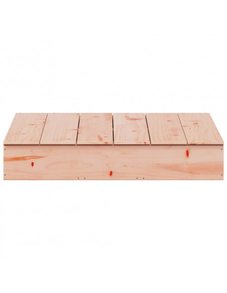 Sabbiera con Copertura 111x111x19,5 cm Legno Massello Douglas