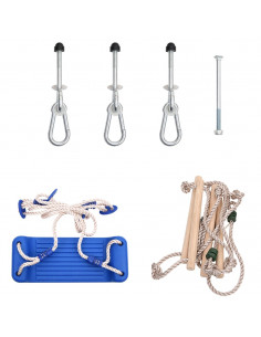 Seggiolino per Altalena con Scala Corda Blu 37x15 cm PE 2