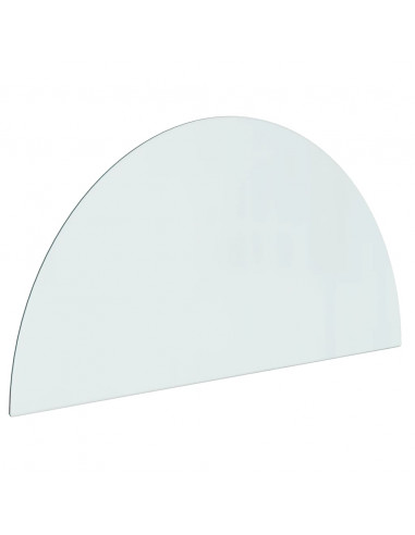 Lastra in Vetro per Caminetto Semicircolare 1000x500 mm