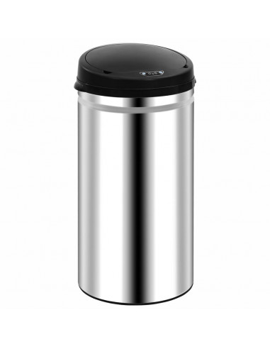Pattumiera Automatica con Sensore 50 L in Acciaio Inossidabile