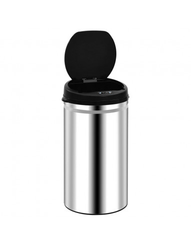 Pattumiera Automatica con Sensore 50 L in Acciaio Inossidabile