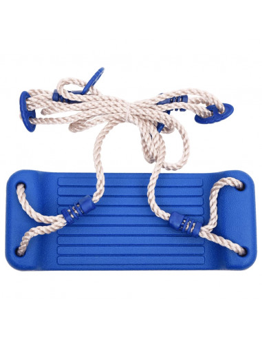 Seggiolini per Altalena con Corde 2 pz Blu 38x16 cm PE