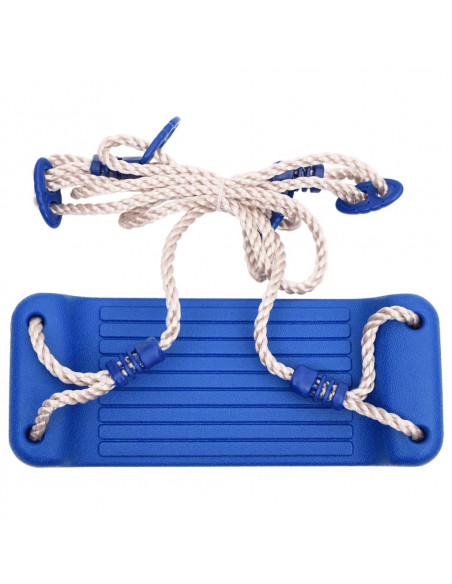 Seggiolini per Altalena con Corde 2 pz Blu 38x16 cm PE