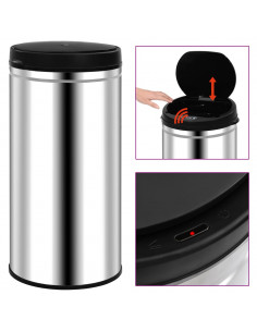 Pattumiera Automatica con Sensore 70 L in Acciaio Inossidabile 2