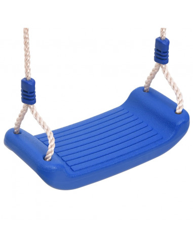 Seggiolini per Altalena con Corde 2 pz Blu 38x16 cm PE