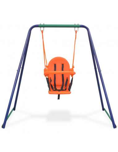 Altalena Singola e Altalena da Bimbi 2-in-1 Arancione