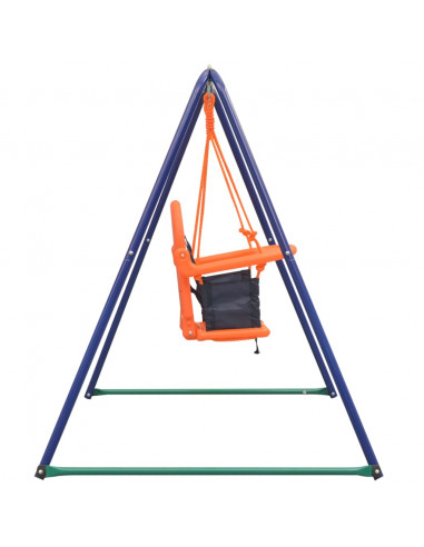 Altalena Singola e Altalena da Bimbi 2-in-1 Arancione