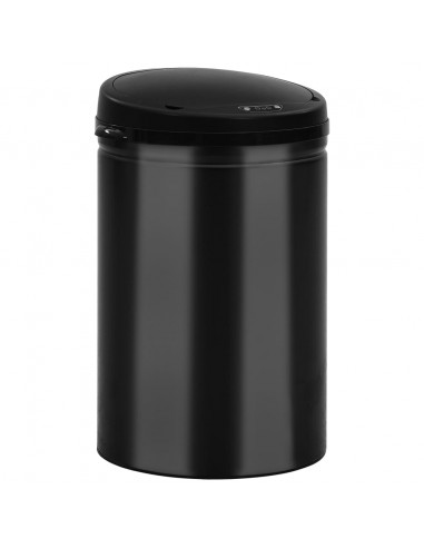 Pattumiera Automatica con Sensore 30 L Acciaio al Carbonio Nero