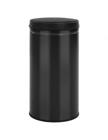 Pattumiera Automatica con Sensore 60 L Acciaio al Carbonio Nero