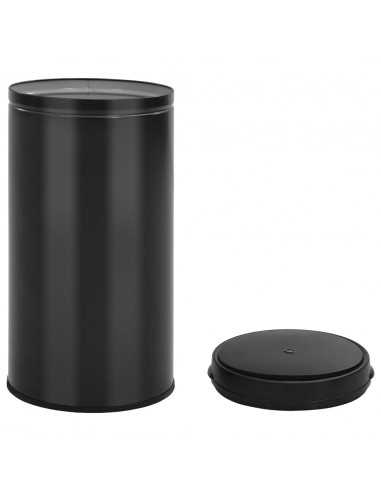 Pattumiera Automatica con Sensore 60 L Acciaio al Carbonio Nero
